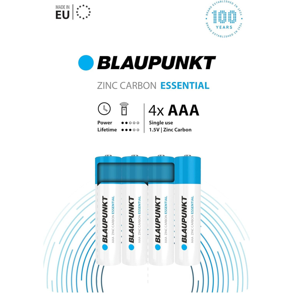 4 PILE Blaupunkt ZINC CARBON AAA B4