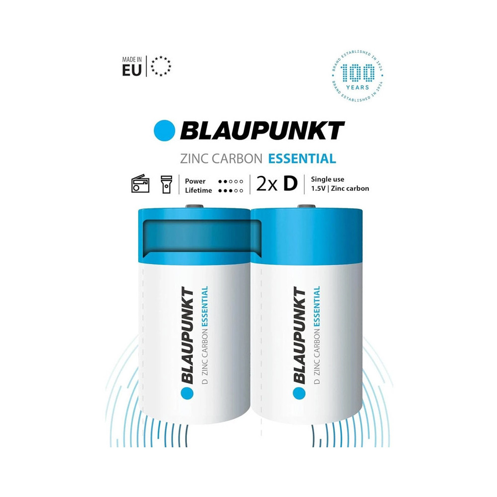 2 PILES Blaupunkt ZINC CARBON R20/D B2