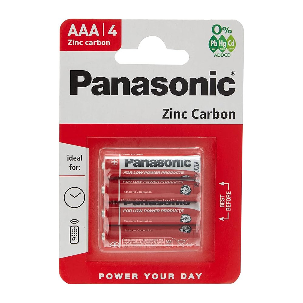 4 PILE PANASONIC ZINC CARBON AAA R03