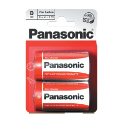 2 PILE PANASONIC ZINC CARBON R20 D2