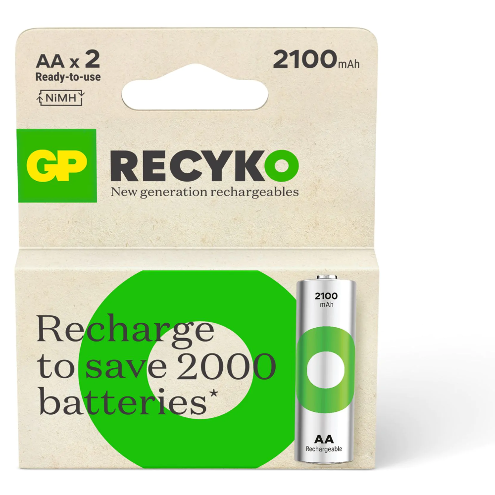 2 x Piles Rechargeables GP 1.2V 2100mAh