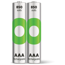 2 x Piles Rechargeables GP 1.2V AAA 850mAh