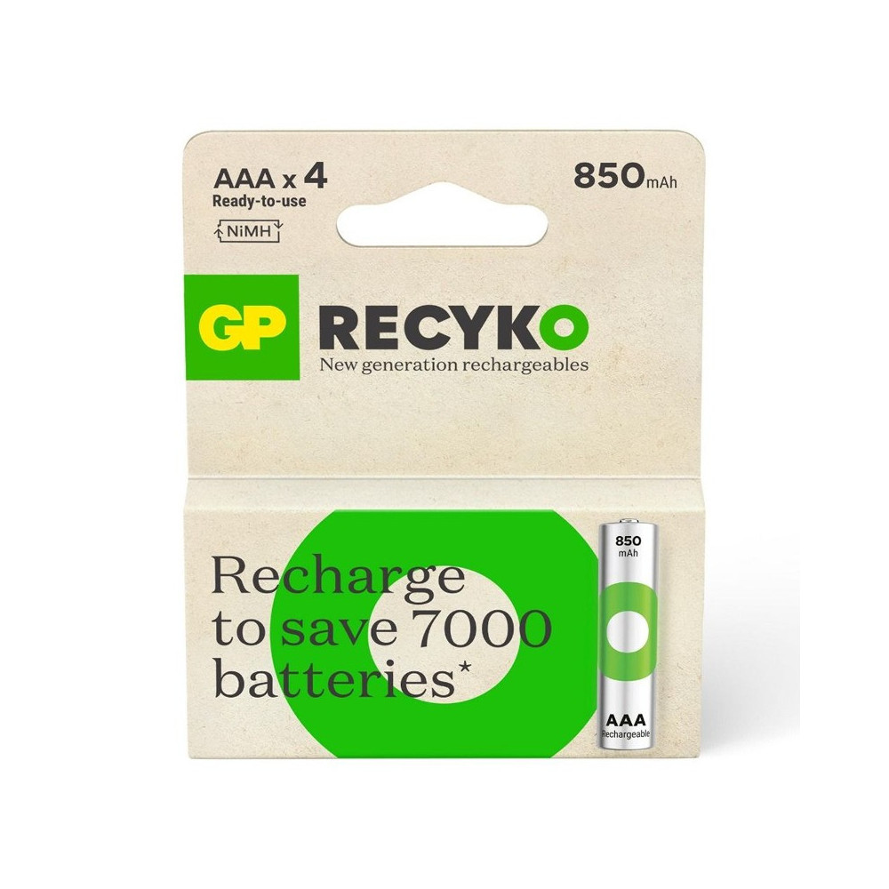 4 x Piles Rechargeables GP 1.2V AAA 850mAh