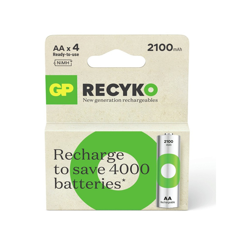 4 x Piles Rechargeables GP 1.2V 2100mAh