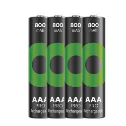 4 x Piles Rechargeables GP Pro AAA 800mAh