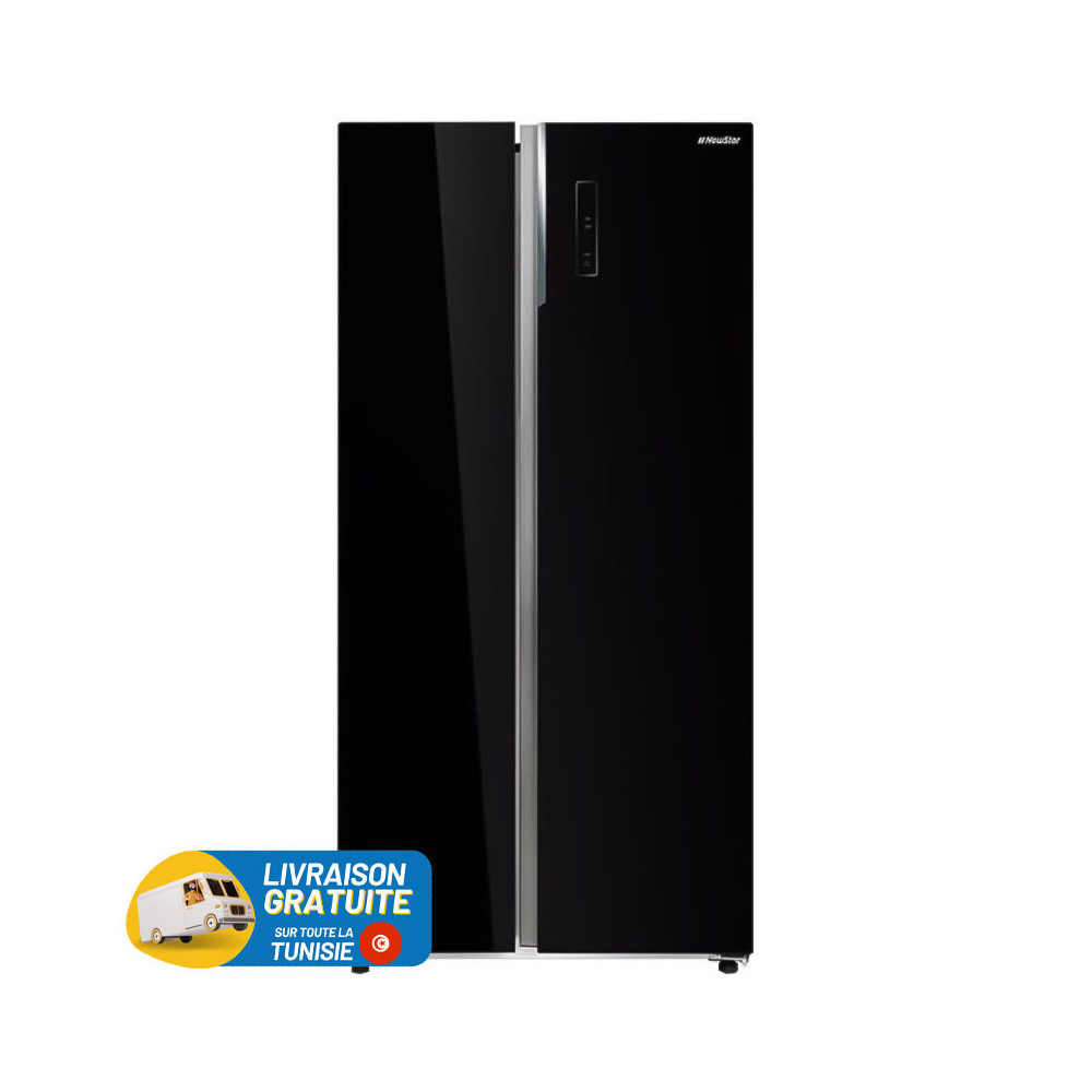 Réfrigérateur NewStar Side By Side / NoFrost / 539 Litres / Noir