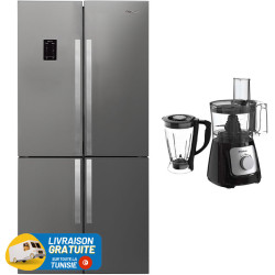 Réfrigérateur Side By Side BIOLUX 459 Litres No Frost INOX (SS61XNF) + Robot Multifonctions BIOLUX