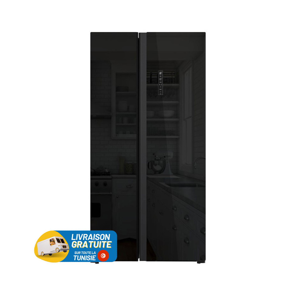 Réfrigérateur Hyundai No Frost Side By Side INVERTER 505 Litres / INOX Avec Afficheur