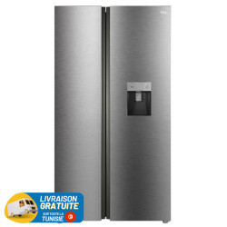 REFRIGERATEUR TCL No Frost INVERTER SIDE BY SIDE 650 Litres INOX / Avec Distributeur d'eau