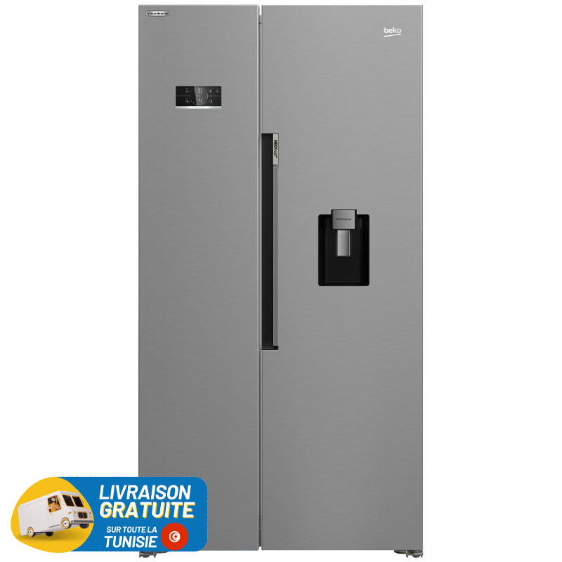 Réfrigérateur Side By Side Beko 635 Litres PROSMART INVERTER / Silver / RGNE2635SX