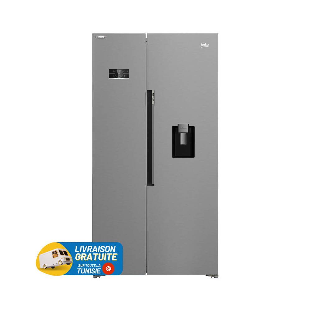 Réfrigérateur Side By Side Beko 635 Litres PROSMART INVERTER / Silver / RGNE2635SX