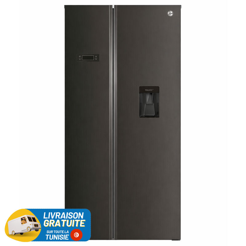 Réfrigérateur HOOVER No Frost Side By Side 529 Litres / Noir