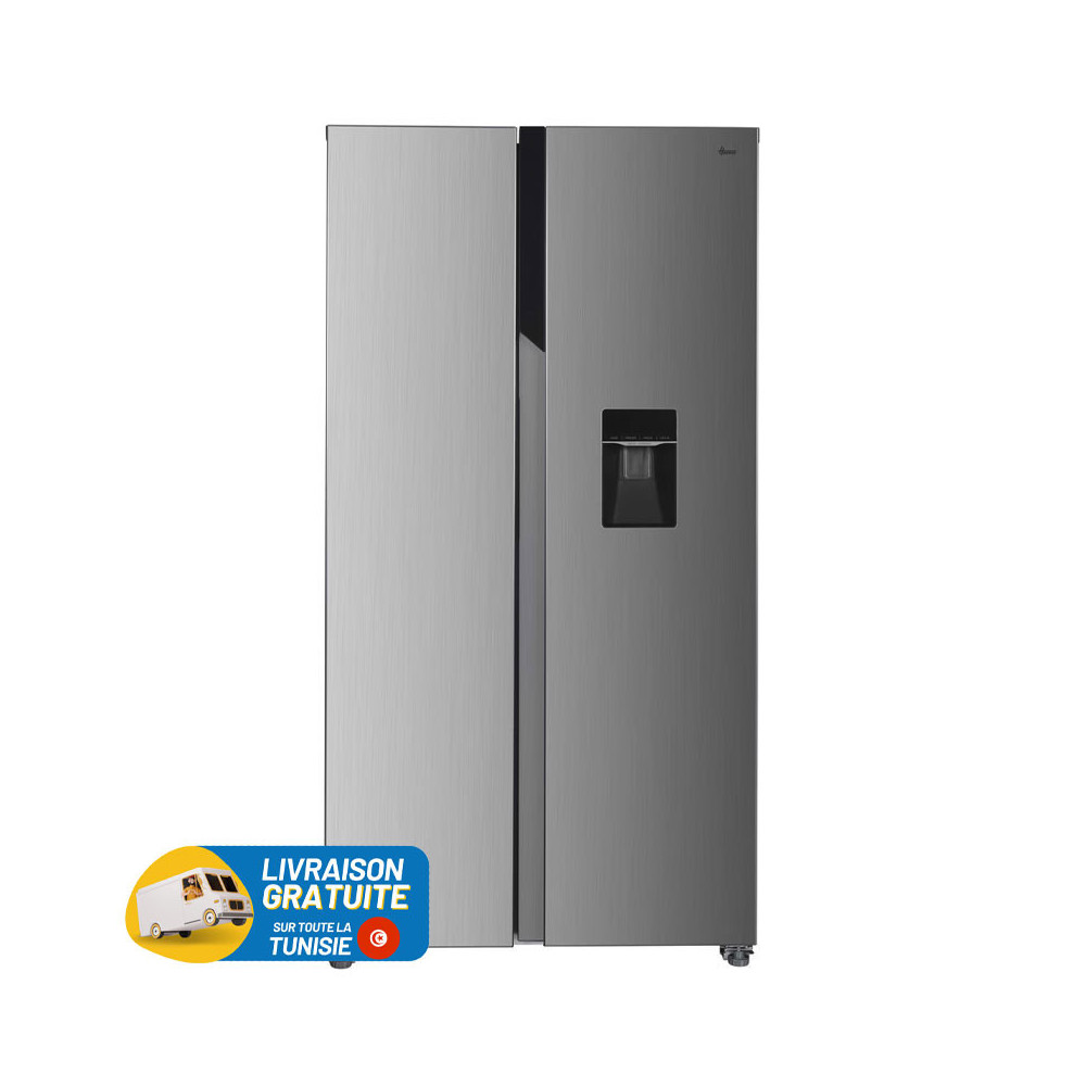 REFRIGERATEUR HOOVER No Frost SIDE BY SIDE 518 Litres / inox / AVEC DISTRIBUTEUR