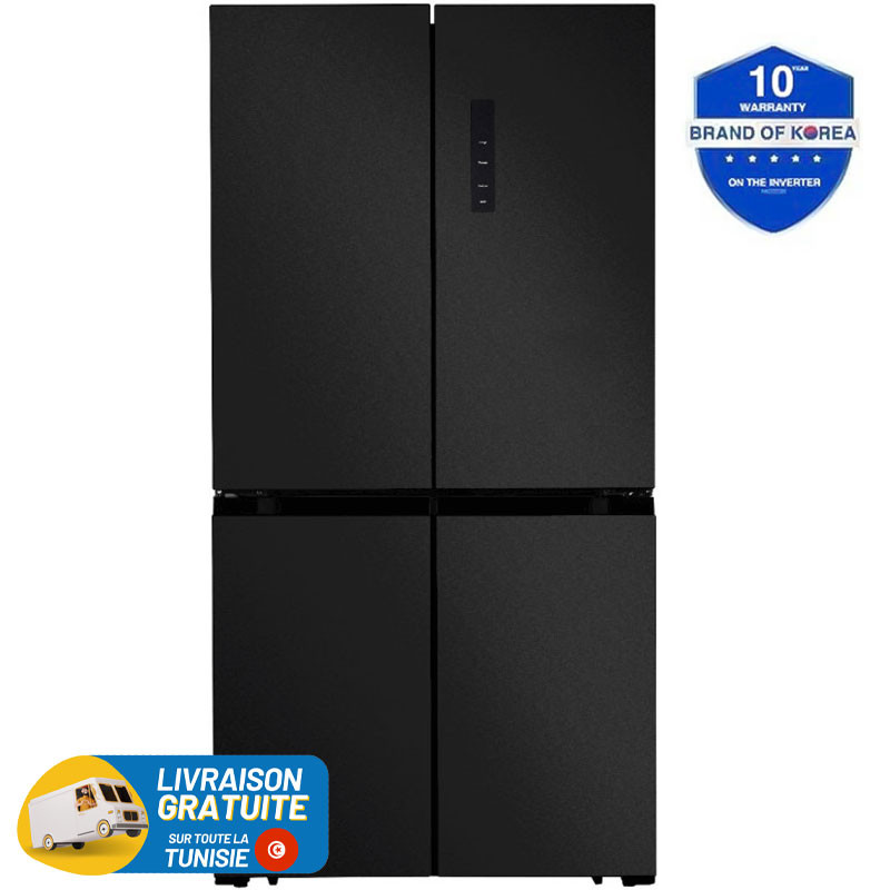 Réfrigérateurs Side By Side Hyundai Inverter 617L NoFrost Inox Foncé