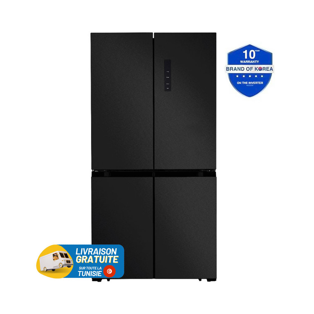 Réfrigérateurs Side By Side Hyundai Inverter 617L NoFrost Inox Foncé