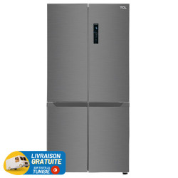 Réfrigérateur TCL No Forst INVERTER Side by Side 512 Litres INOX / Avec Afficheur