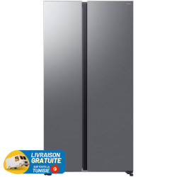 Réfrigérateur SAMSUNG No Frost BESPOKE INVERTER Side by Side 651 LITRES / SILVER