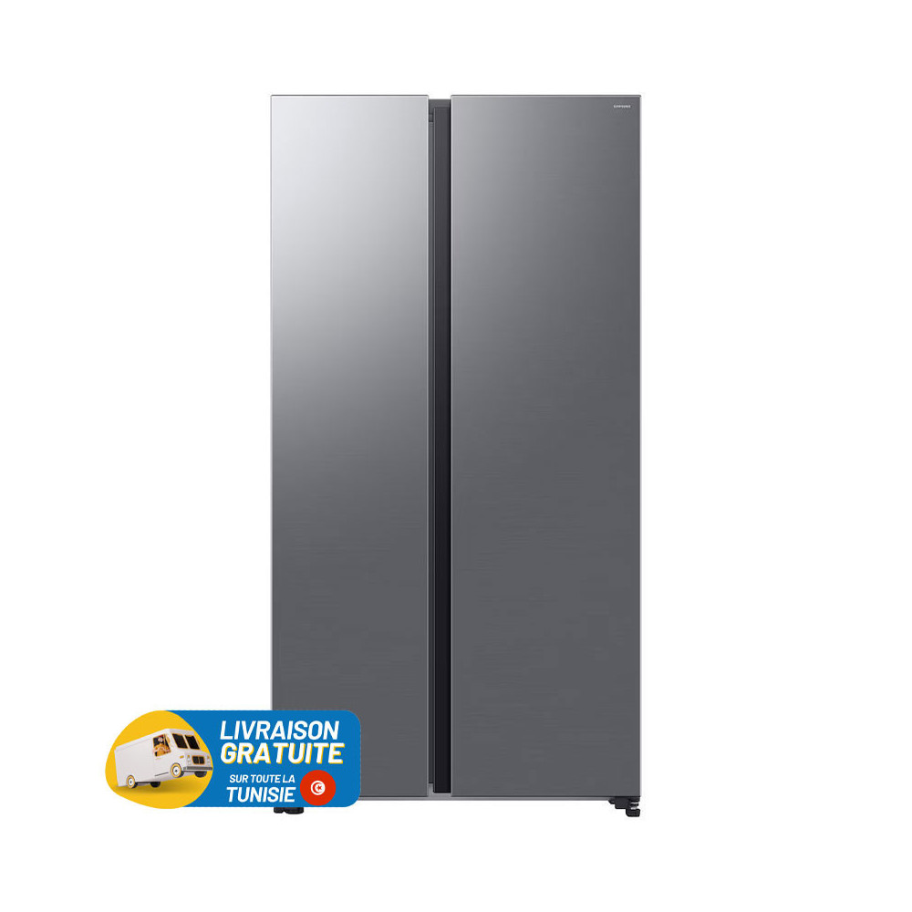 Réfrigérateur SAMSUNG No Frost BESPOKE INVERTER Side by Side 651 LITRES / SILVER