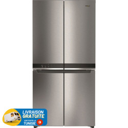 Réfrigérateur Whirlpool multi-portes Side By Side WQ9B1L / 591 Litres / Inox + Livraison + Mise en Place Gratuites