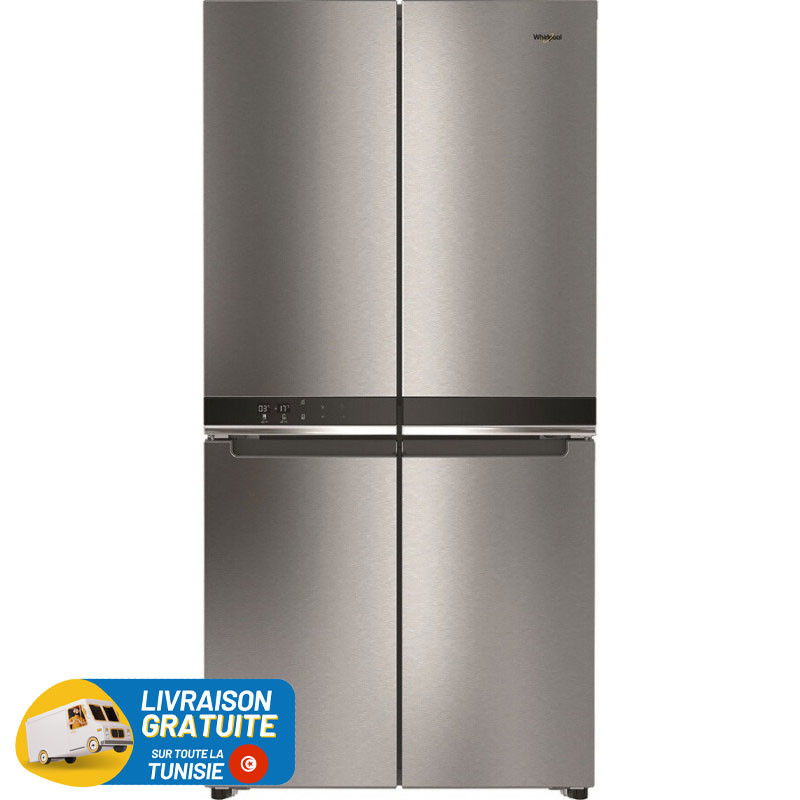 Réfrigérateur Whirlpool multi-portes Side By Side WQ9B1L / 591 Litres / Inox + Livraison + Mise en Place Gratuites