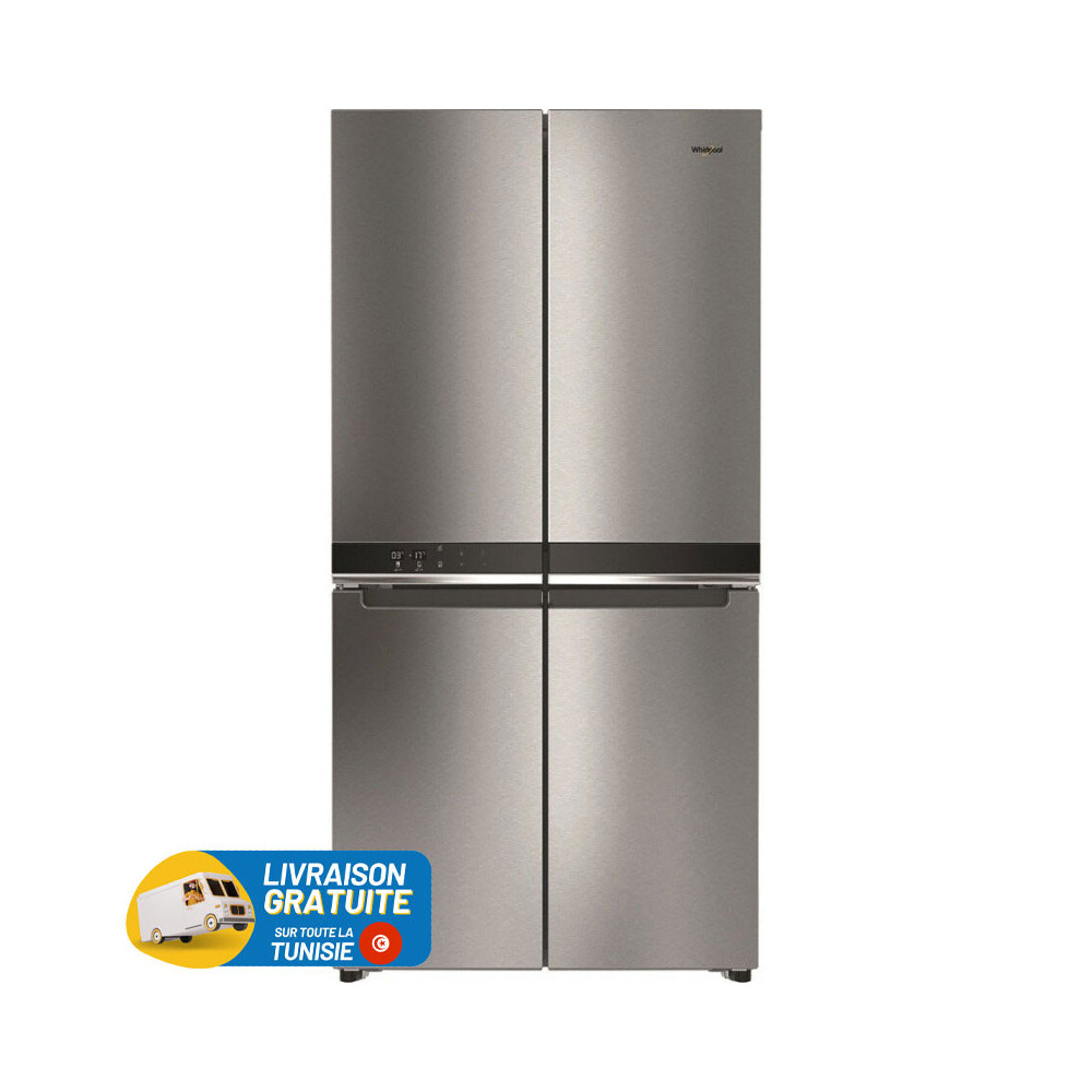 Réfrigérateur Whirlpool multi-portes Side By Side WQ9B1L / 591 Litres / Inox + Livraison + Mise en Place Gratuites