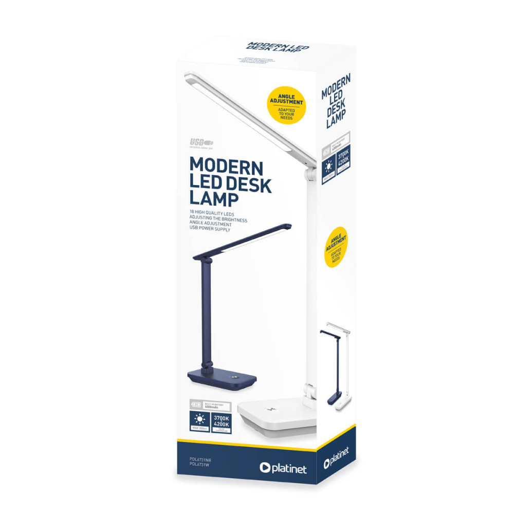 Lampe de bureau Rechargeable PLATINET / Blanc