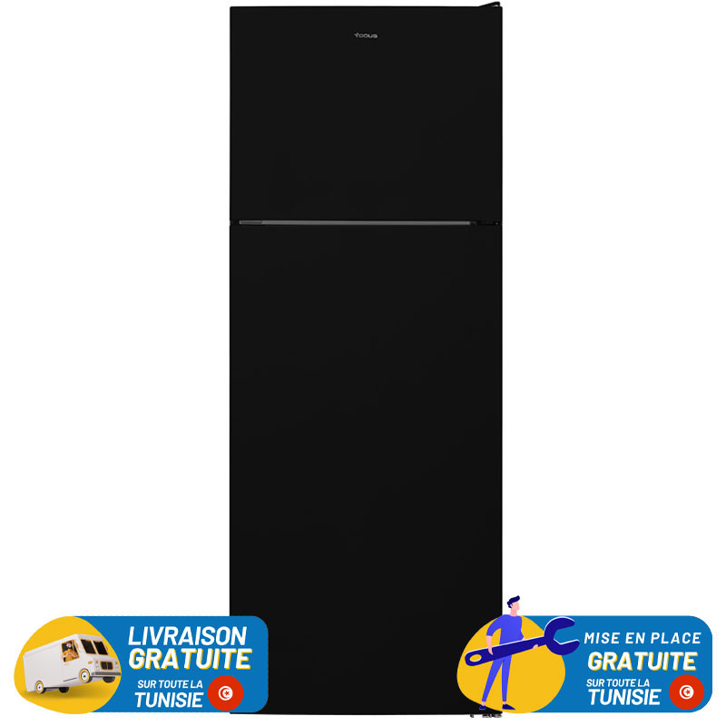Réfrigérateur FOCUS LESS FROST Double Portes 439 Litres / Noir