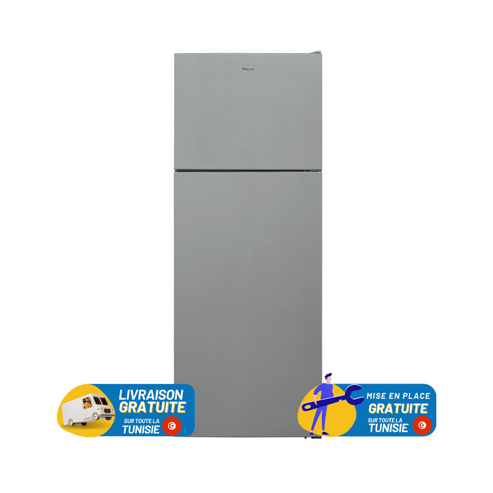 Réfrigérateur FOCUS LESS FROST Double Portes 439 Litres / Silver