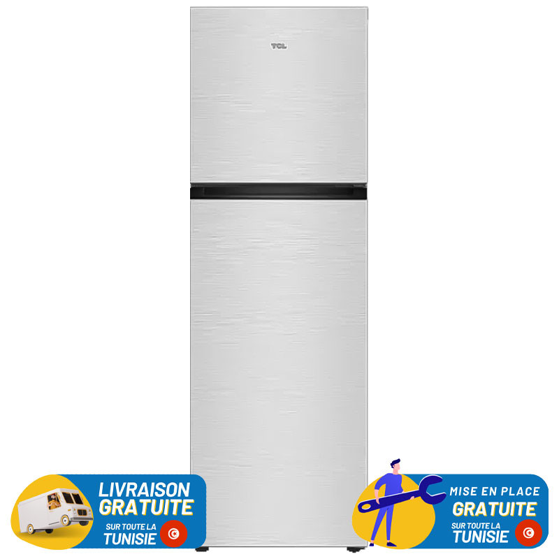 REFRIGERATEUR TCL NO FROST Double Portes 286 Litres / SILVER