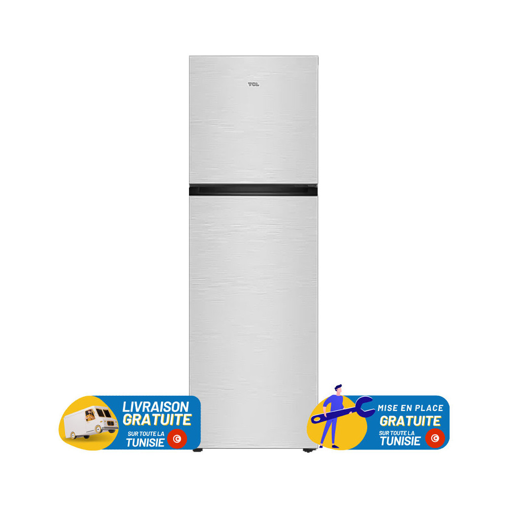 REFRIGERATEUR TCL NO FROST Double Portes 286 Litres / SILVER