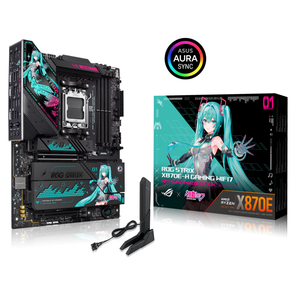Carte Mère ASUS ROG STRIX X870E-H GAMING WIFI7 HATSA MIKU EDITION / ATX / AM5 / DDR5