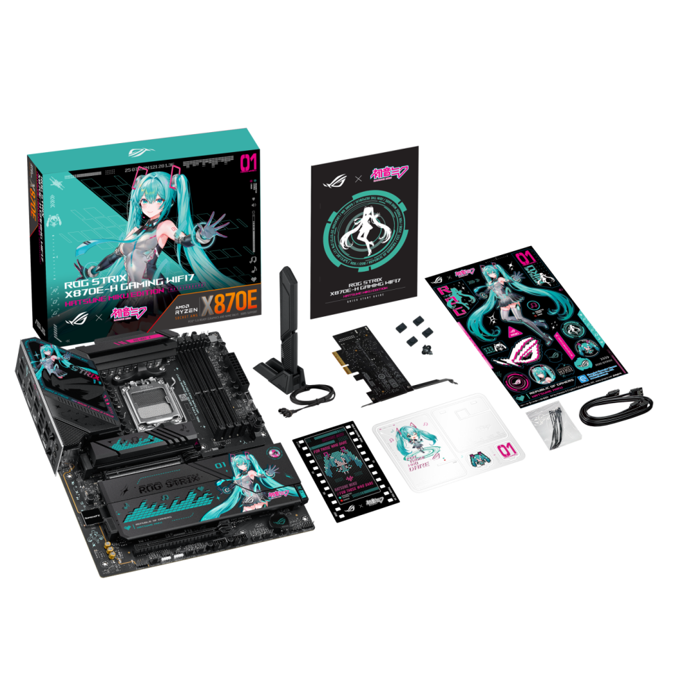 Carte Mère ASUS ROG STRIX X870E-H GAMING WIFI7 HATSA MIKU EDITION / ATX / AM5 / DDR5