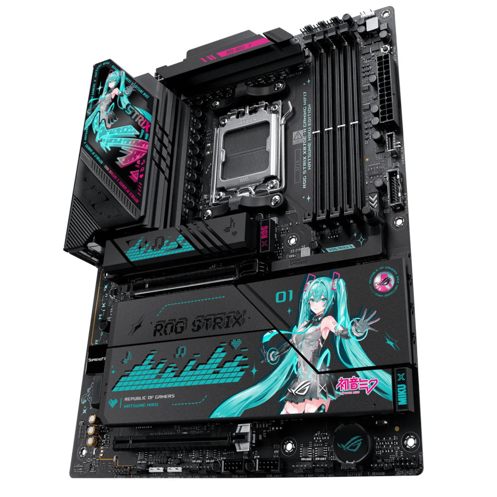 Carte Mère ASUS ROG STRIX X870E-H GAMING WIFI7 HATSA MIKU EDITION / ATX / AM5 / DDR5