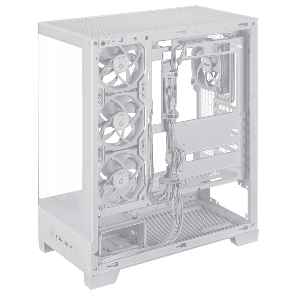 Boîtier Gamer Moyen Tour ASUS A31 PLUS TG / ATX / ARGB / Blanc