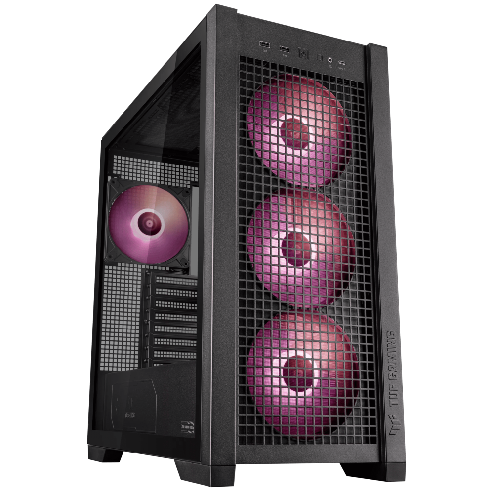 Boîtier ASUS Moyen Tour TUF GAMING GT302 TG ARGB / Noir