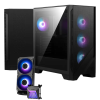 Boîtier Gaming Moyen Tour MSI MAG FORGE 320R AIRFLOW / ATX / ARGB / Noir Avec Kit Watercooling MSI MAG CORELIQUID A15 240 / 240 mm / ARGB / LGA1851 / AM5 / Noir