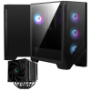 Boîtier Gaming Moyen Tour MSI MAG FORGE 320R AIRFLOW / ATX / ARGB / Noir Avec Ventilateur de processeur DeepCool AK620 ZERO DARK / Noir