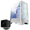 Boîtier Gamer Moyen Tour MSI MAG FORGE 320R AIRFLOW / ATX / WHITE Avec Ventilateur de processeur DeepCool AK620 ZERO DARK / Noir