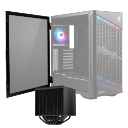 Boîtier gaming Moyen Tour MSI MPG VELOX 100P AIRFLOW / ATX / ARGB  / Noir Avec Ventilateur de processeur DeepCool ASSASSIN 4S / Noir