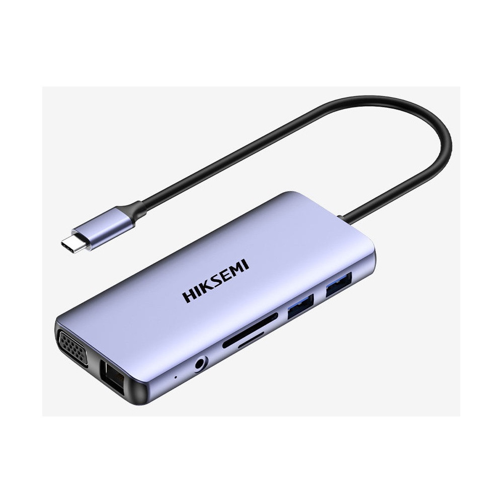 HUB USB Hiksemi Multifonctionnel Type-C 11-en-1 DS11 / Gris