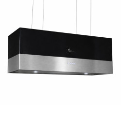 HOTTE ILOT MONTBLANC 90CM Suspendue / Noir et inox