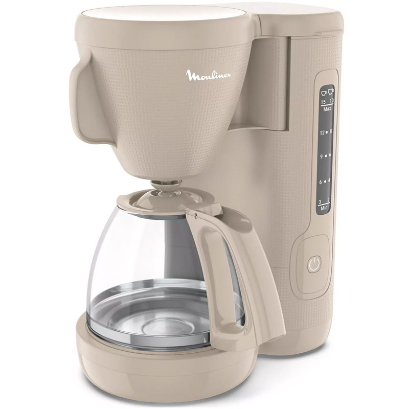 Cafetière MOULINEX 1.25 Litre / 1000W / GRIS CHAUD / FG2M0B10