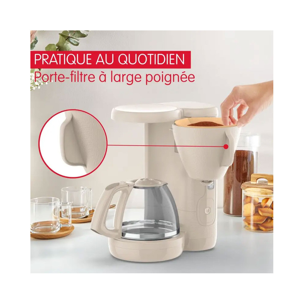 Cafetière MOULINEX 1.25 Litre / 1000W / GRIS CHAUD / FG2M0B10