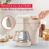 Cafetière MOULINEX 1.25 Litre / 1000W / GRIS CHAUD / FG2M0B10
