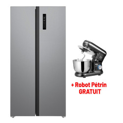REFRIGERATEUR SIDE BY SIDE HYUNDAI 549 LITRES INVERTER / INOX + Robot Pétrin GRATUIT
