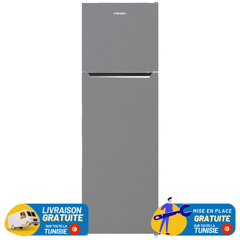 Réfrigérateur NEWSTAR De Frost Double Portes 168 Litres / inox