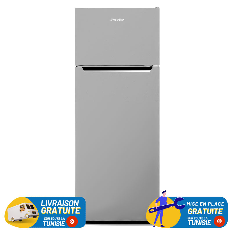REFRIGERATEUR NEWSTAR De Frost Double Portes 211 Litres / Drak inox