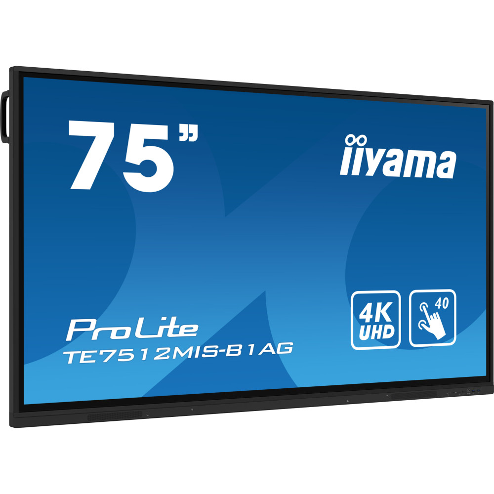 Écran Tactile Interactif iiyama PROLITE 75" 4K UHD IPS / 60 Hz / Noir