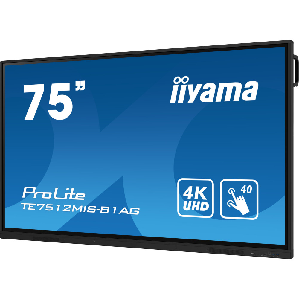 Écran Tactile Interactif iiyama PROLITE 75" 4K UHD IPS / 60 Hz / Noir
