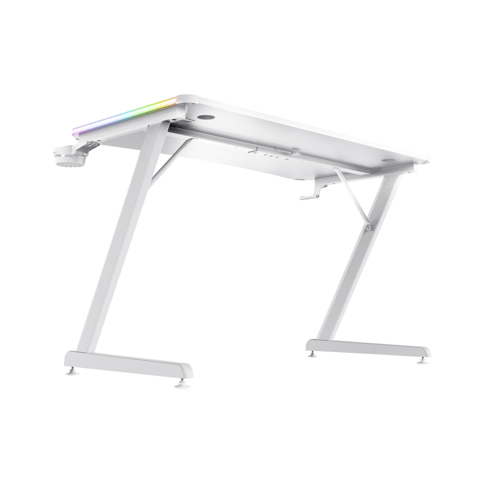 Bureau de Gaming Luminus RGB Trust GXT 709 / Blanc